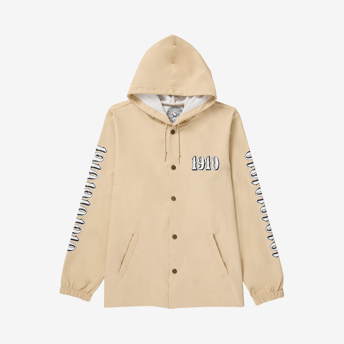 OG Font Hooded Coaches Jacket // Cream