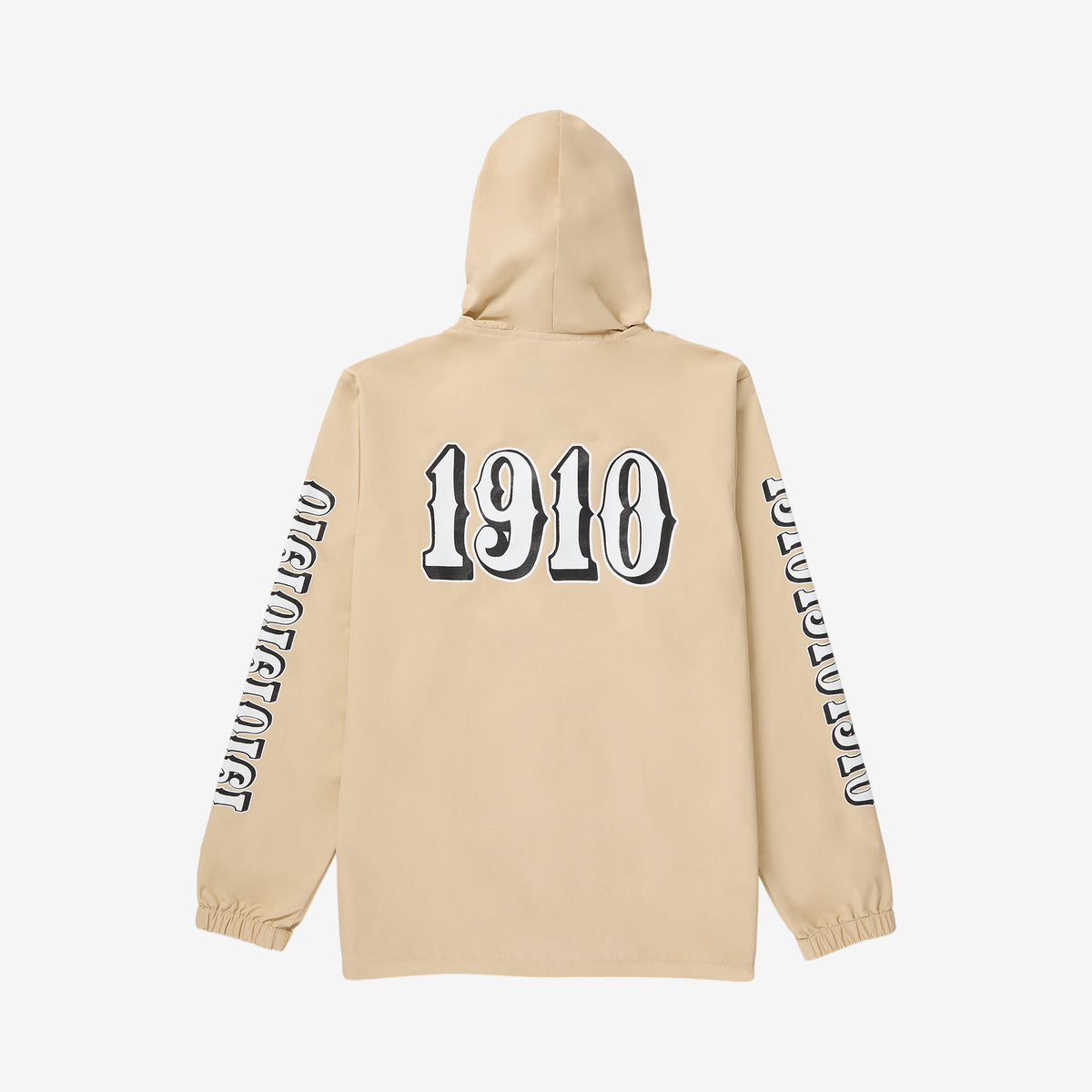 OG Font Hooded Coaches Jacket // Cream