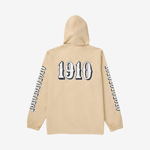 OG Font Hooded Coaches Jacket // Cream