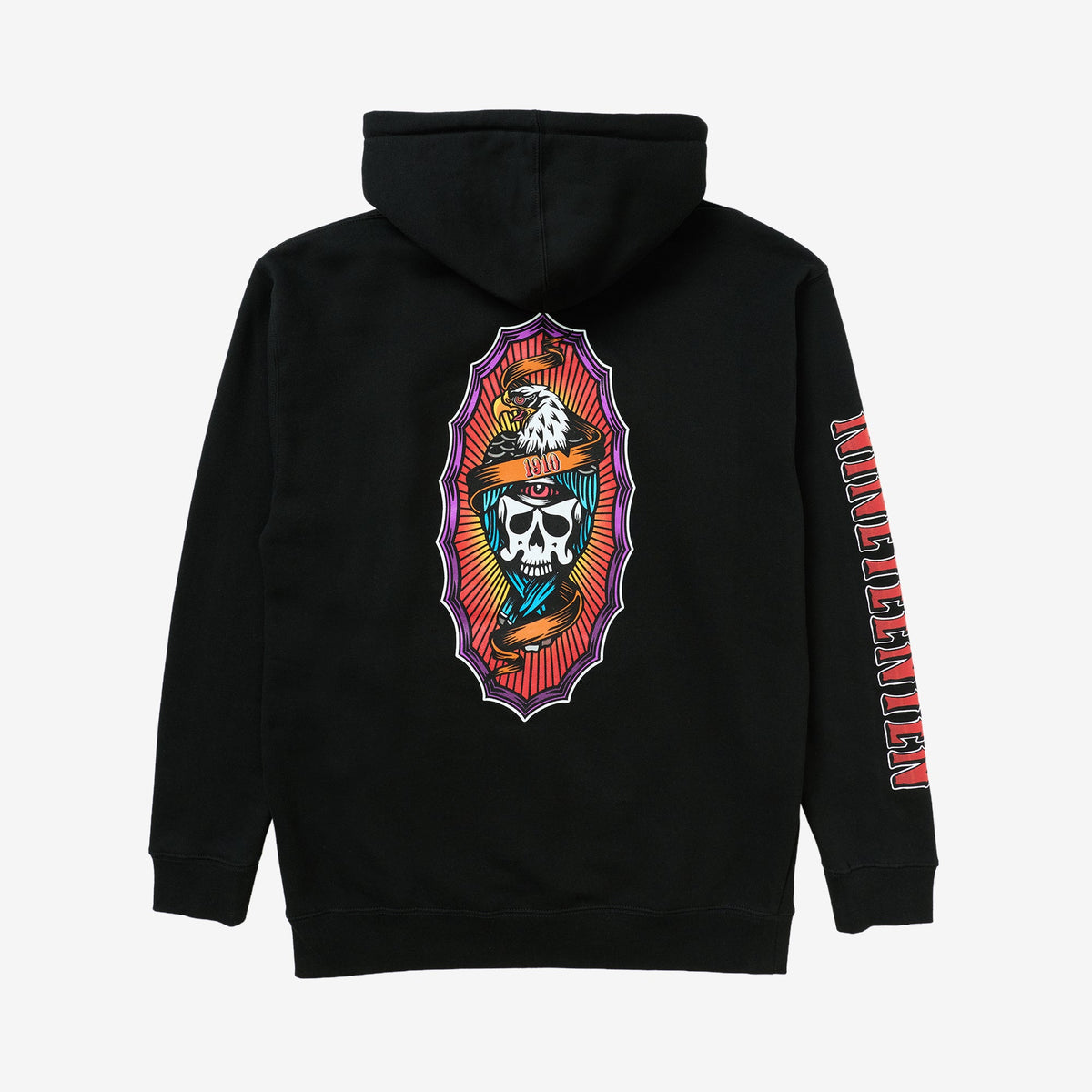 Hawks On The Run Pullover Hoodie // BLACK