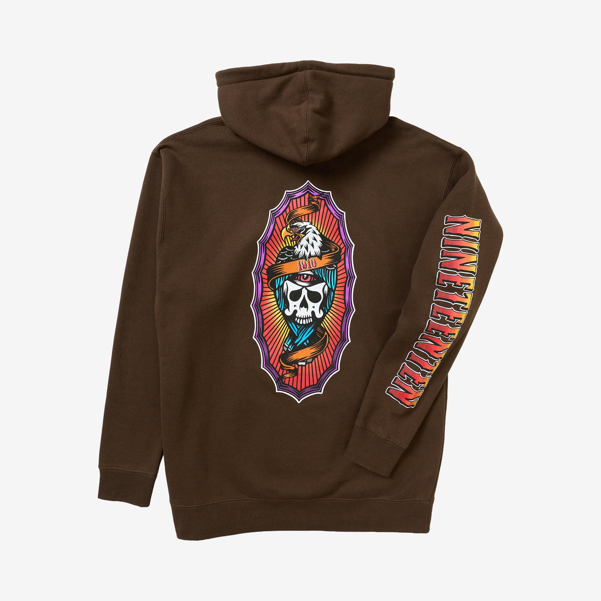 Hawks On The Run Pullover Hoodie // BROWN