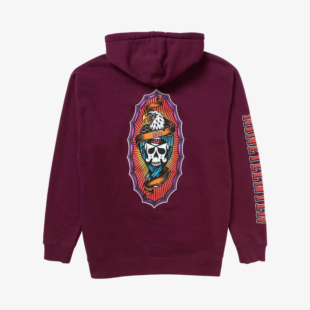 Hawks On The Run Pullover Hoodie // MAROON