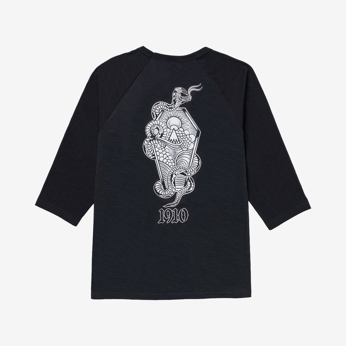 Age Of Winters Blacked Out Raglan // BLACK