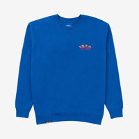 Freya EMB Crew Fleece // ROYAL