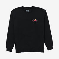 Freya EMB Crew Fleece // BLACK