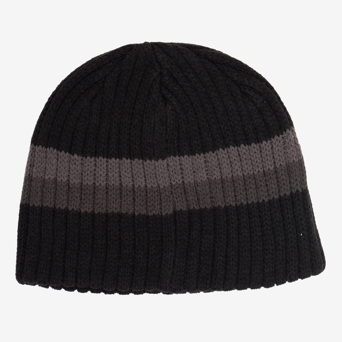 Broken Straight Beanie // BLACK