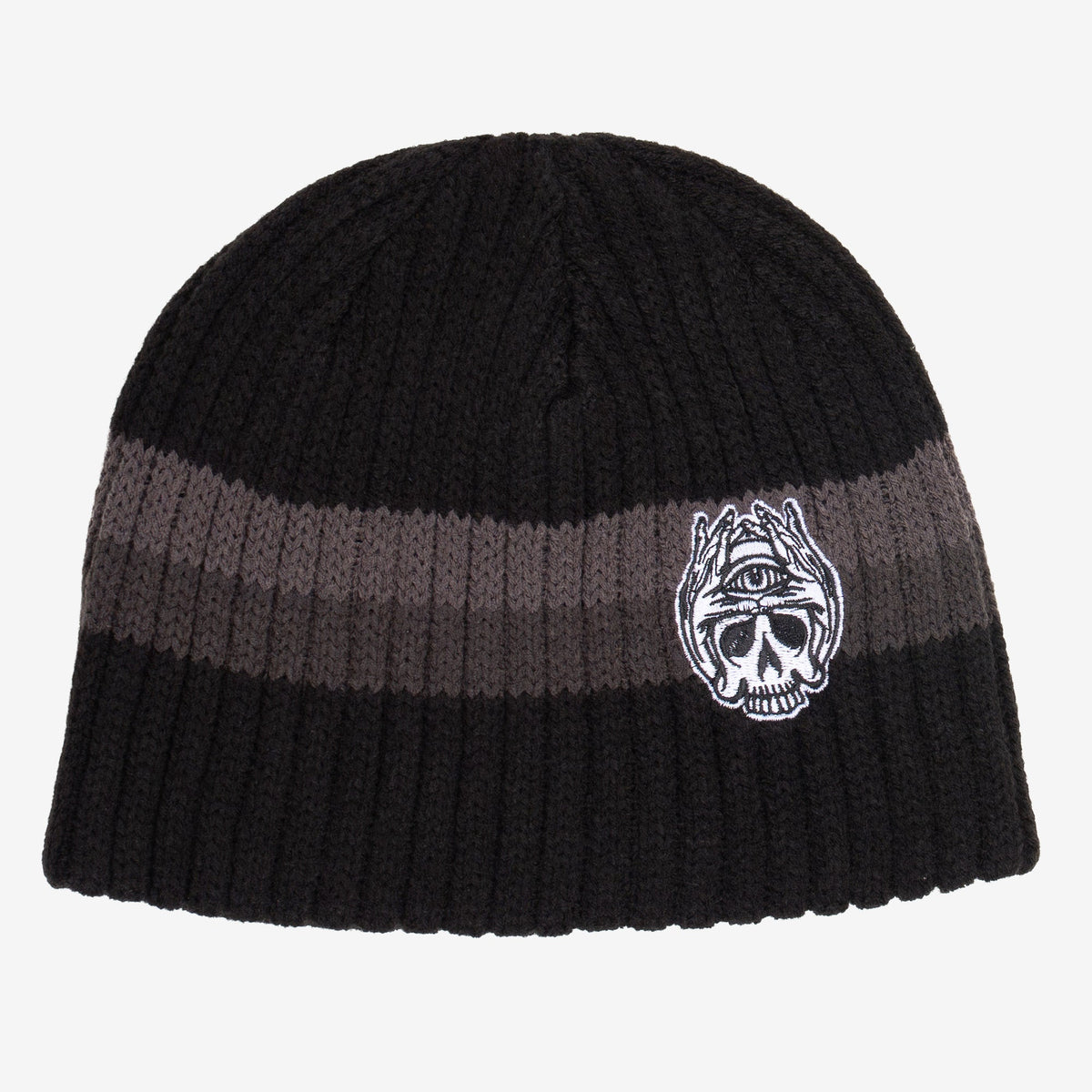 Broken Straight Beanie // BLACK
