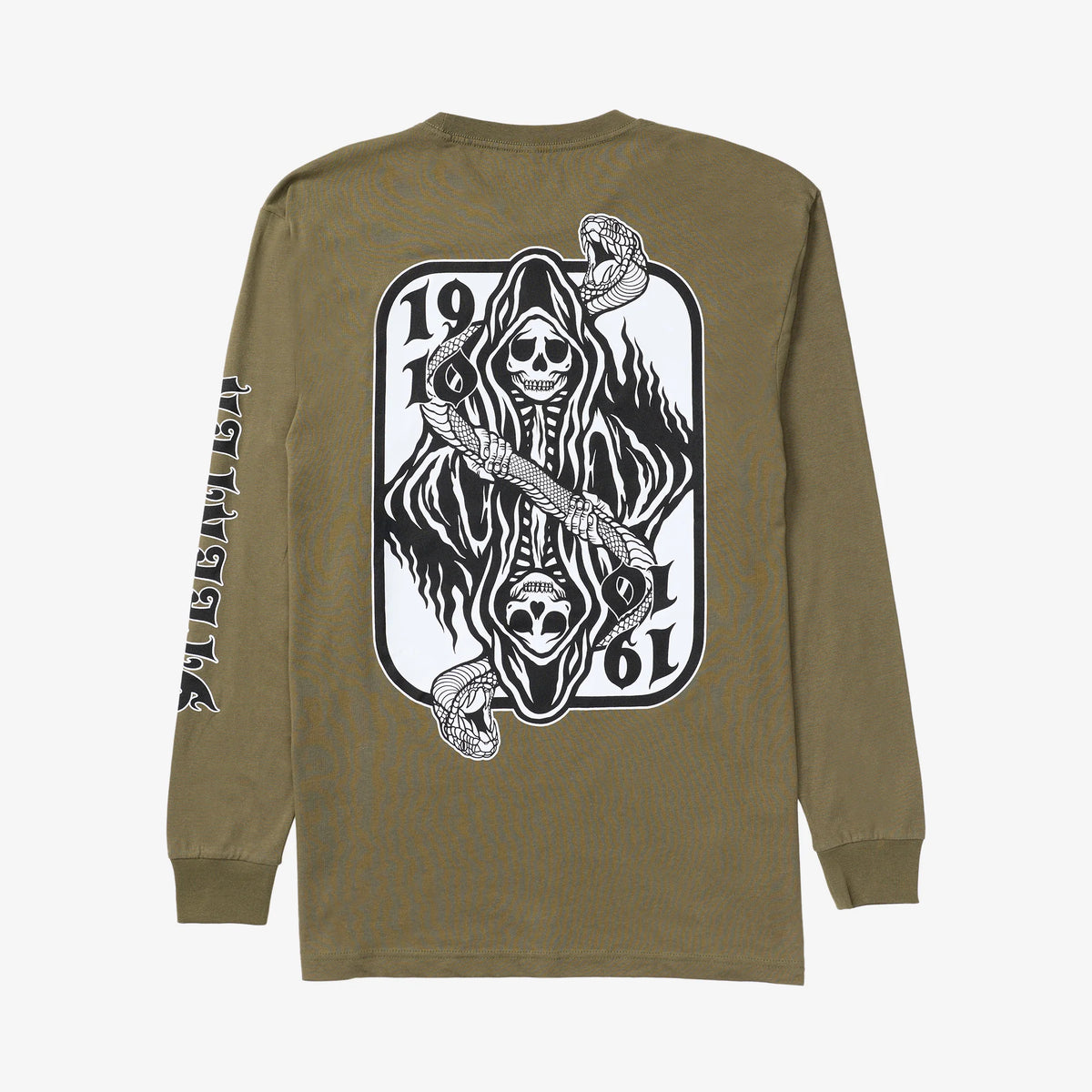 Ace of Snakes LS Tee // Military Green