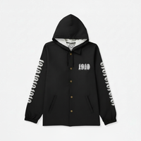 OG Font Hooded Coaches Jacket // Black