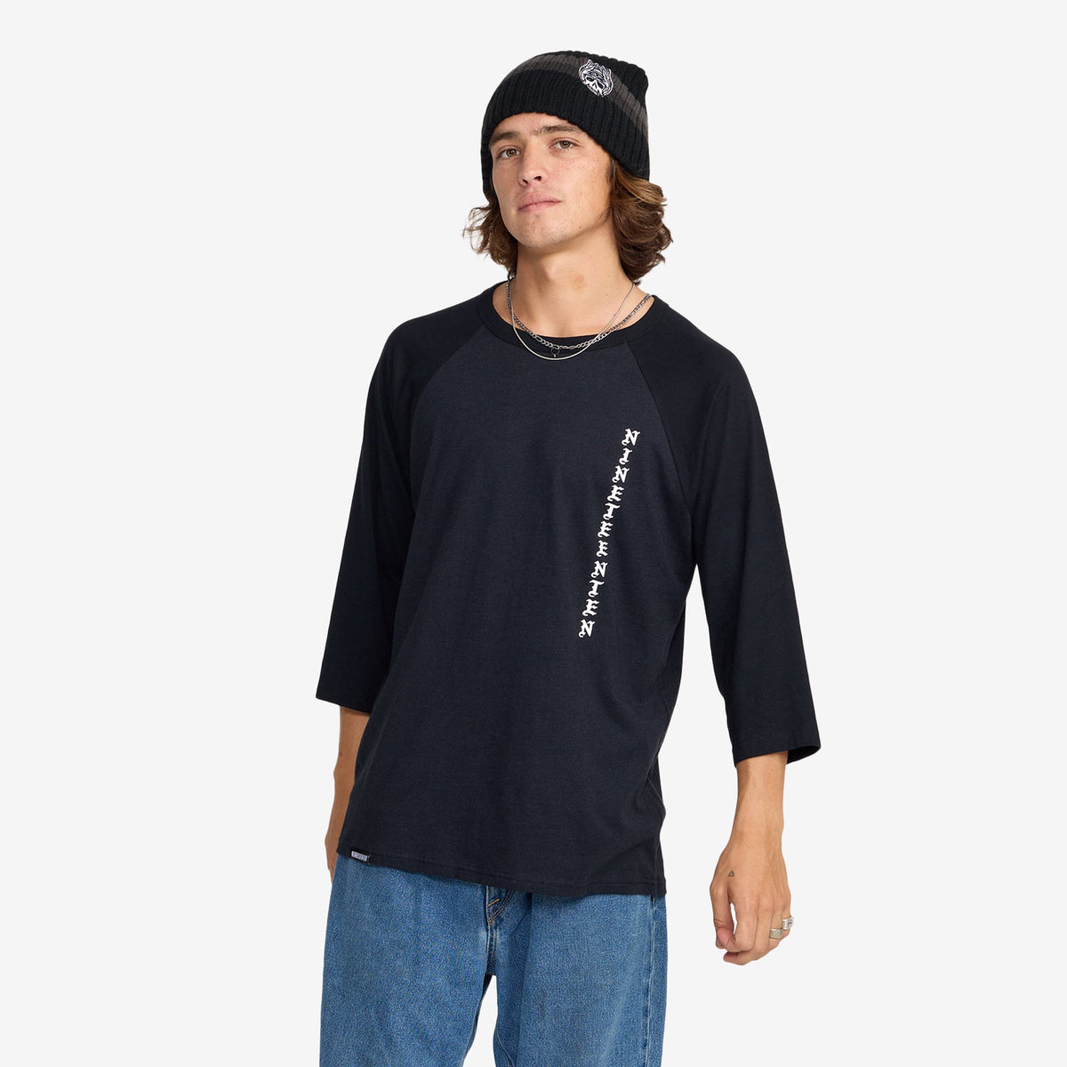 Age Of Winters Blacked Out Raglan // BLACK