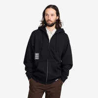 The Holder Zig Zag Zip Fleece // BLACK