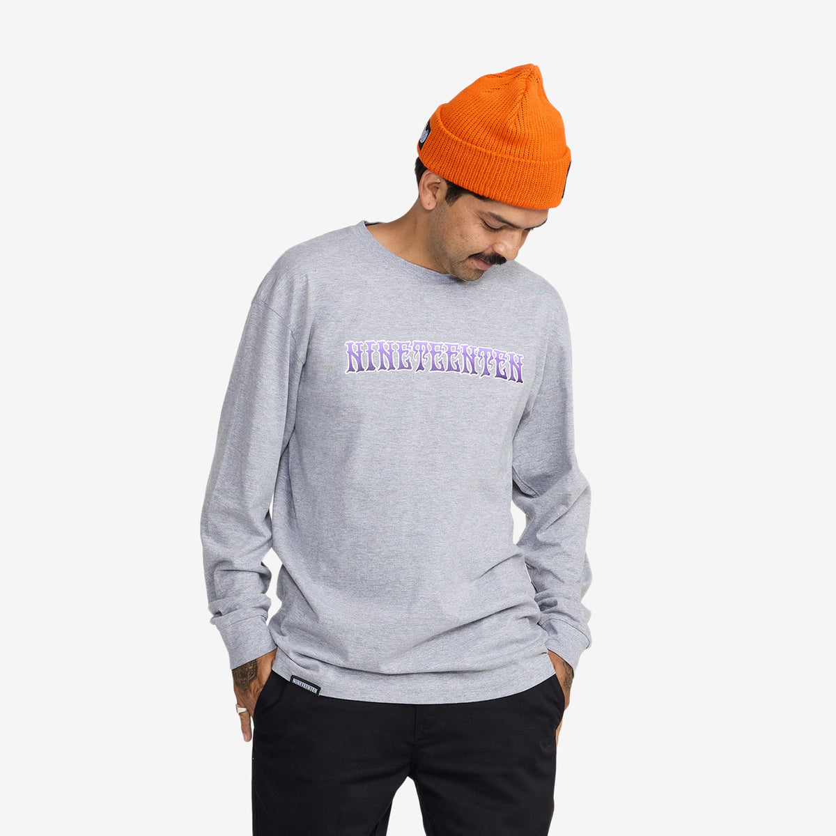 Hidden Masters LS Tee // HEATHER GREY