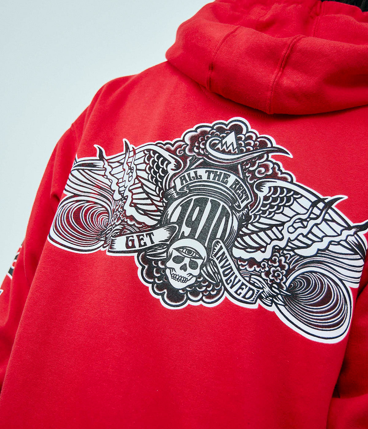 PEAKING HOODY // RED