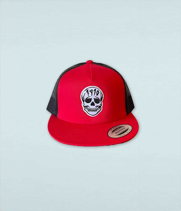 SKULLZ PATCH TRUCKER // RD/BK