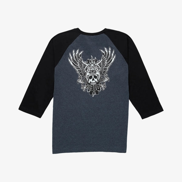 Bombs Away LS Raglan // Twilight Black/Black