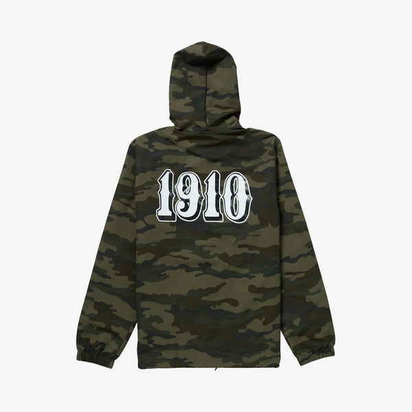 OG Font Hooded Coaches Jacket // Camo