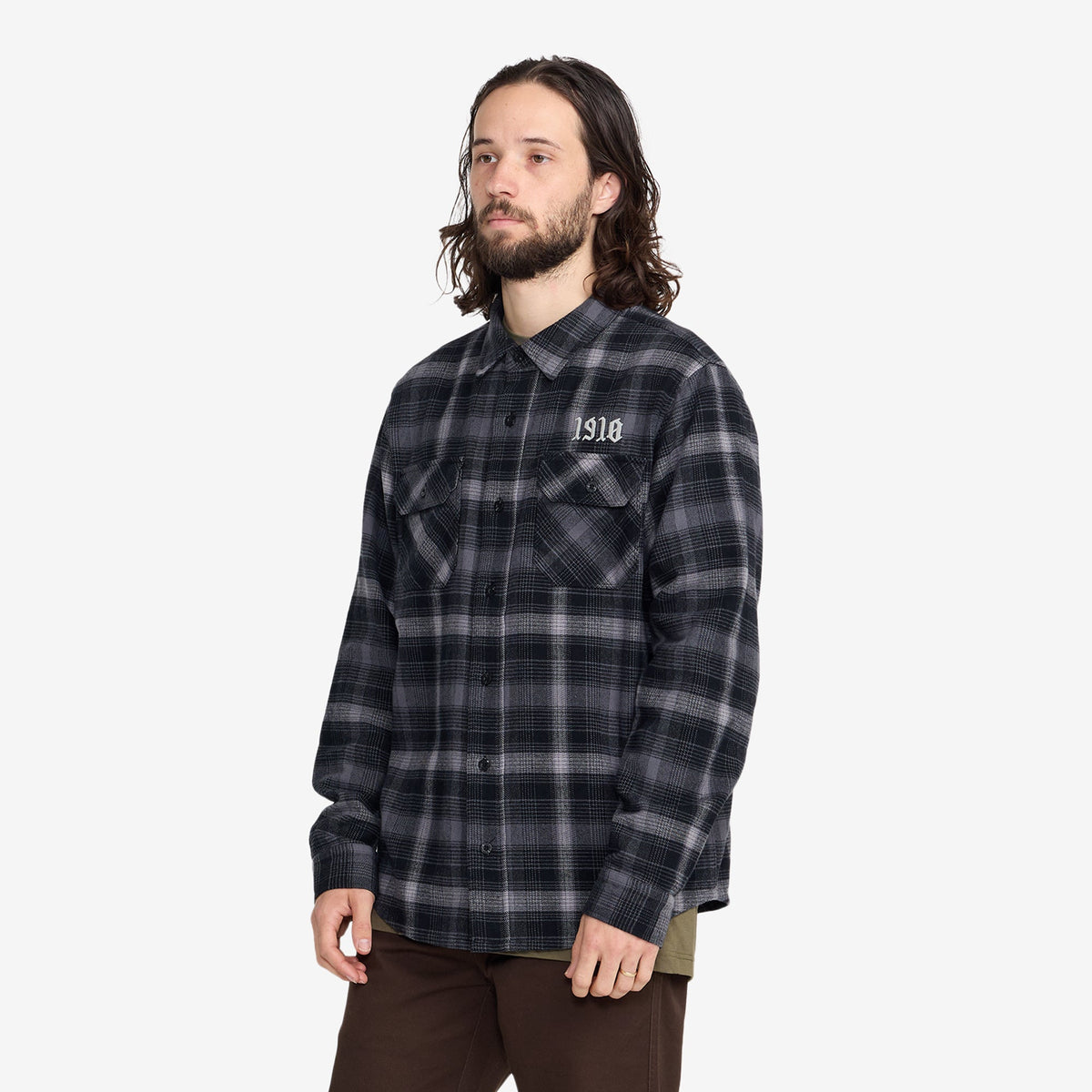 Burslem LS Flannel // CHARCOAL