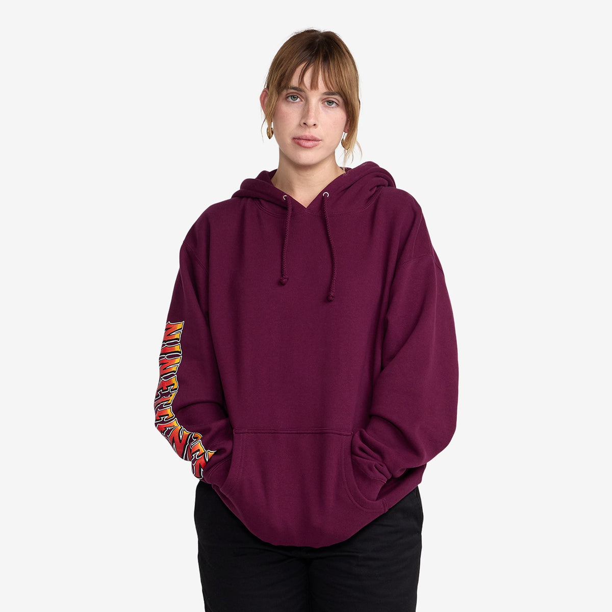 Hawks On The Run Pullover Hoodie // MAROON