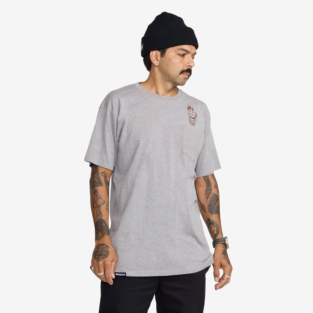 Arrows In The Dark SS Pocket Tee // HEATHER GREY