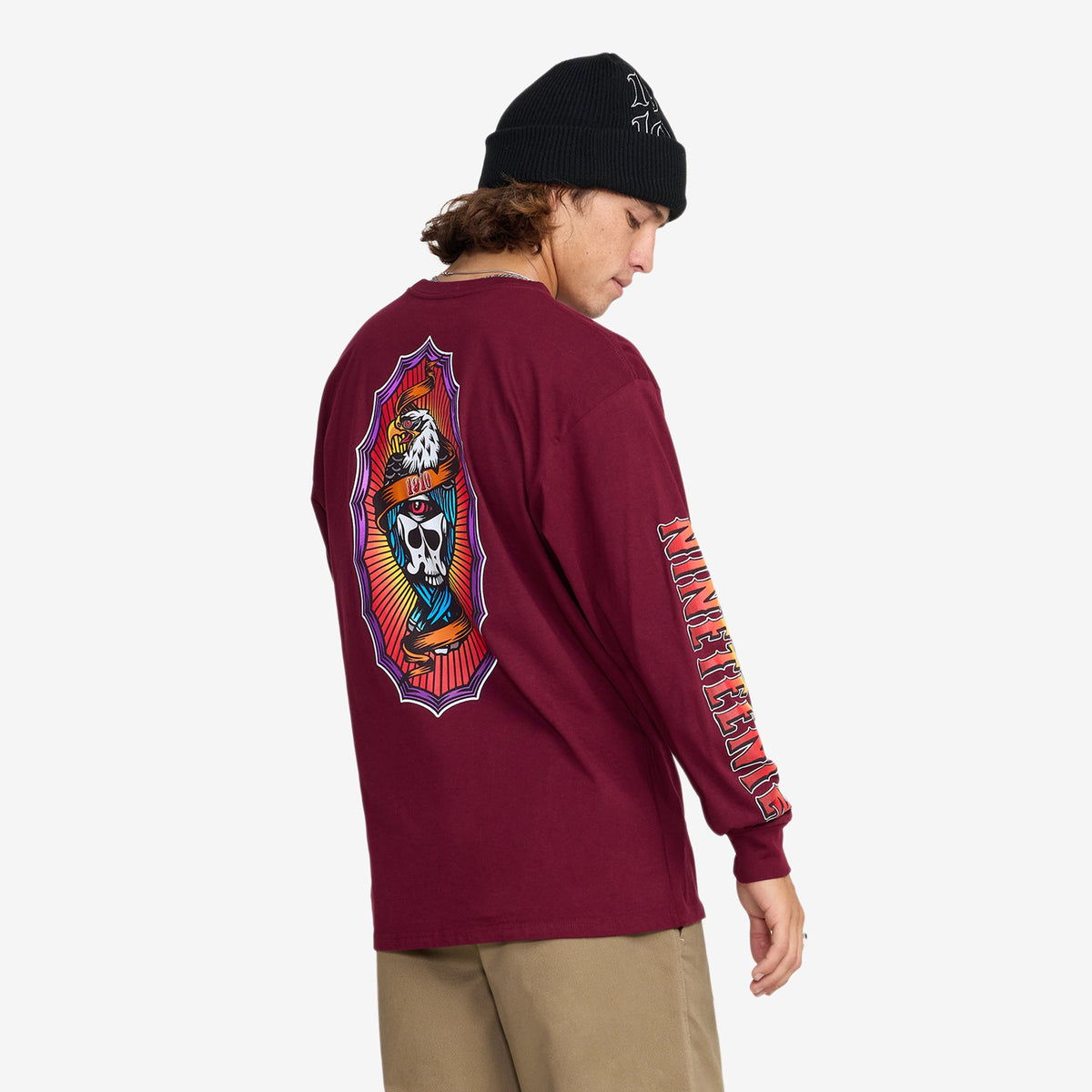 Hawks On The Run LS Tee // MAROON