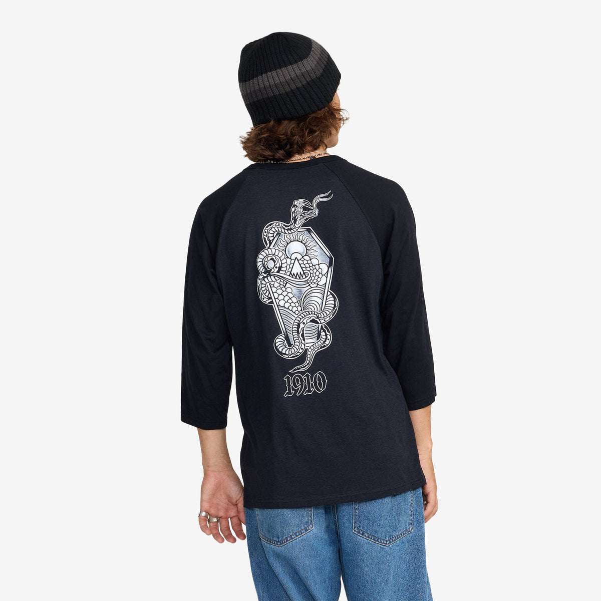 Age Of Winters Blacked Out Raglan // BLACK
