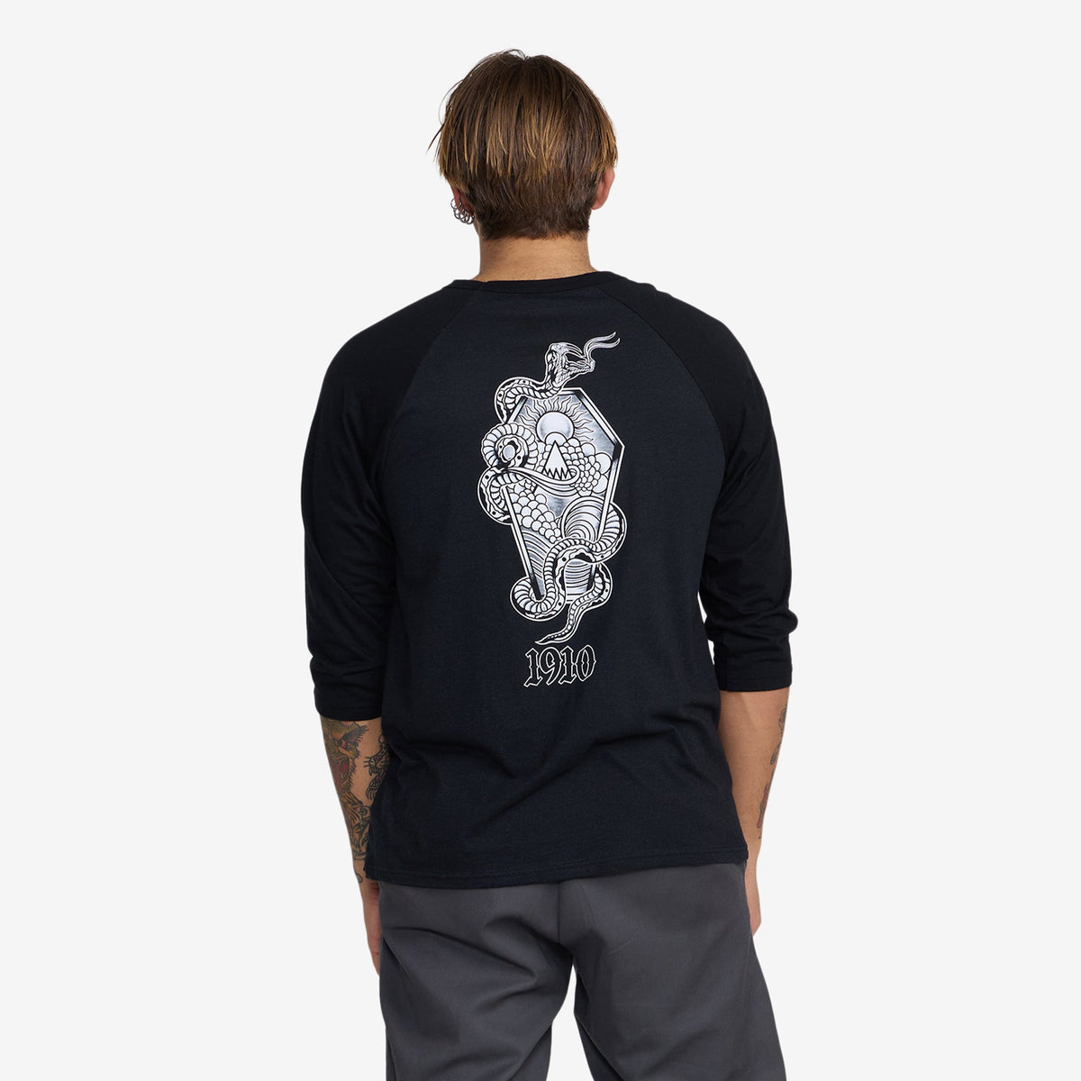 Age Of Winters Blacked Out Raglan // BLACK