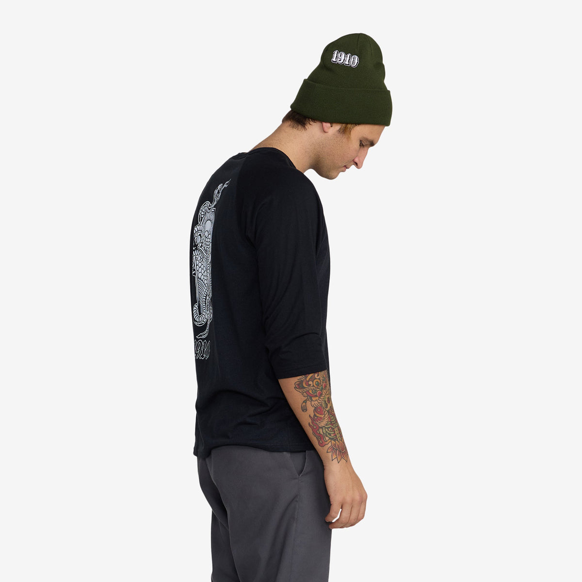 Age Of Winters Blacked Out Raglan // BLACK