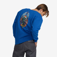 Freya EMB Crew Fleece // ROYAL
