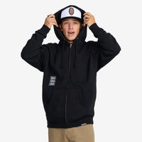 The Holder Zig Zag Zip Fleece // BLACK