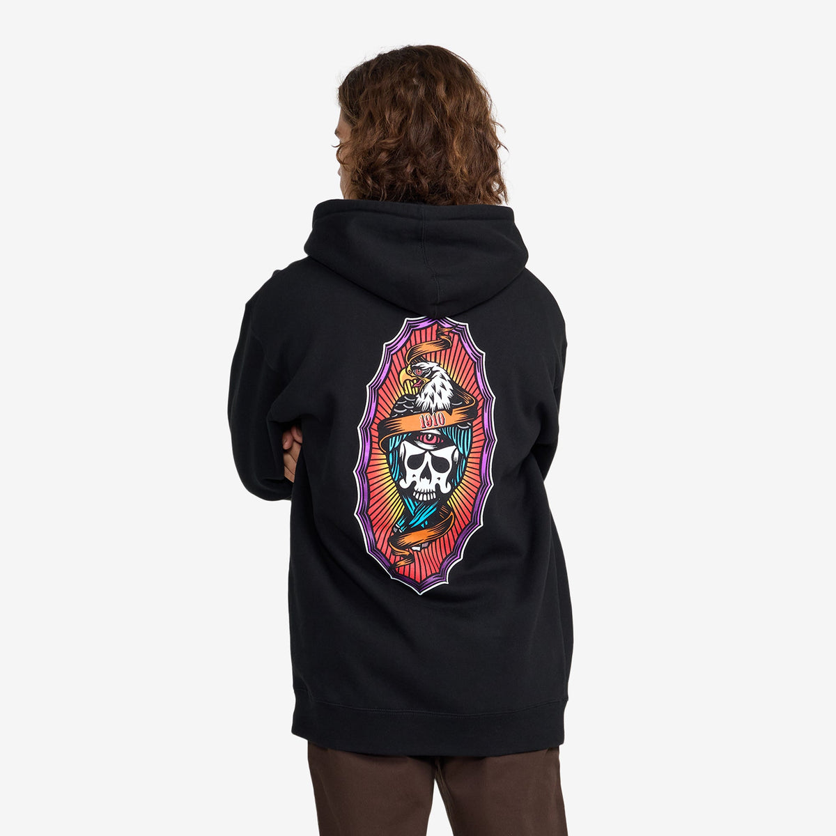 Hawks On The Run Pullover Hoodie // BLACK