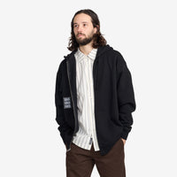 The Holder Zig Zag Zip Fleece // BLACK