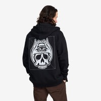 The Holder Zig Zag Zip Fleece // BLACK