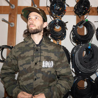 OG Font Hooded Coaches Jacket // Camo