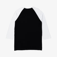 Ojo Rojo LS Raglan // Black/White