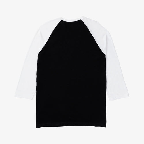 Ojo Rojo LS Raglan // Black/White