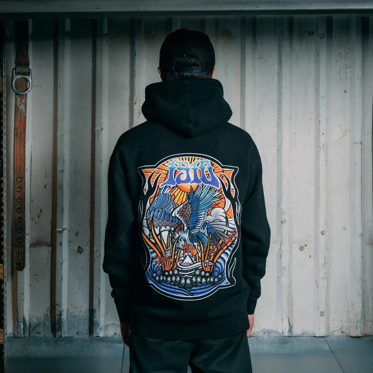 Ojo Rojo Pullover Hoodie // Black