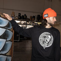Times Up L/S T-Shirt // Black