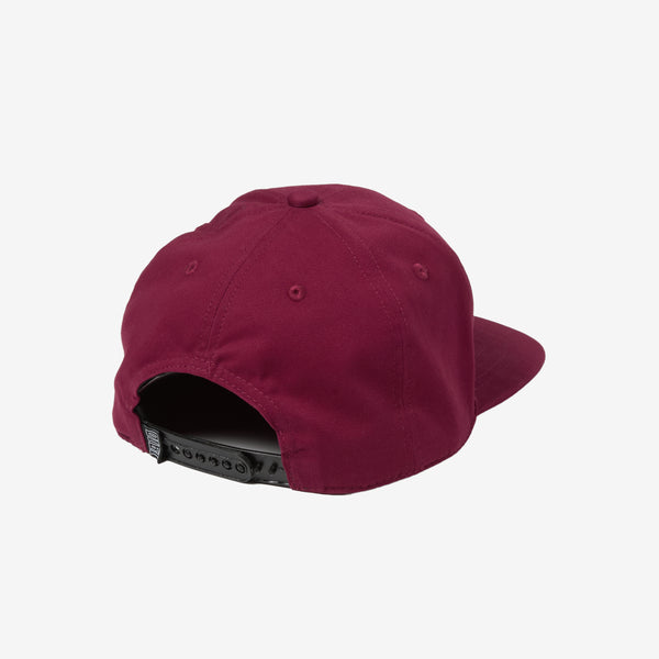 Twill By Death 6 Panel Hat // Maroon