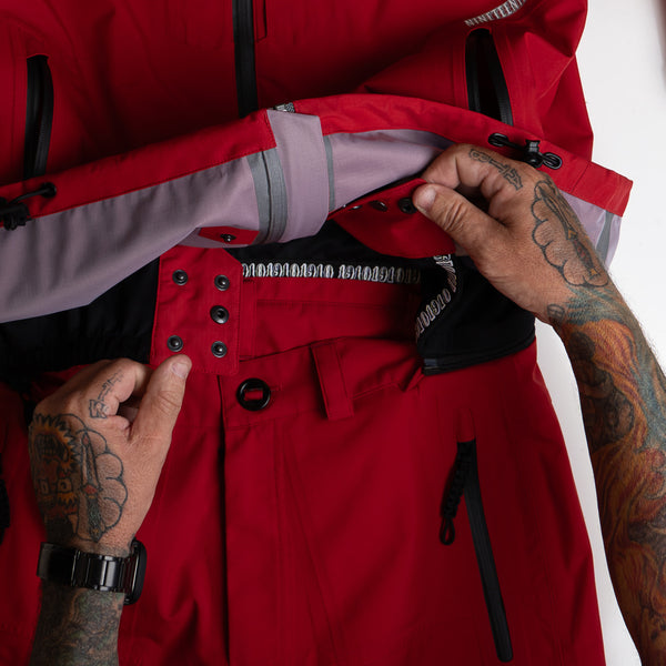 Storm Standard Zip System - pow skirt to waistband detail